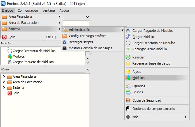 modificar módulos