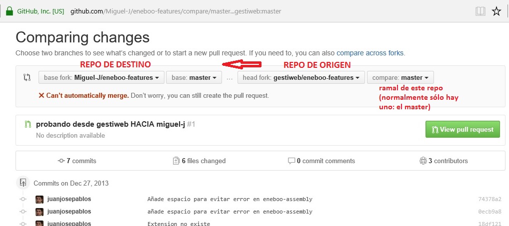 imágenes de github