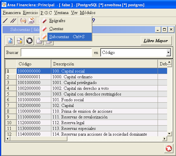 Asientos predefinidos