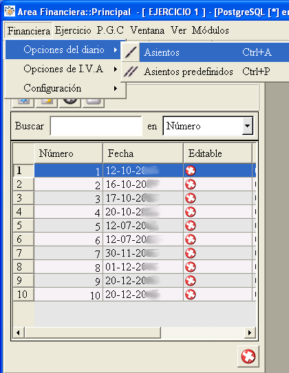 Asientos predefinidos